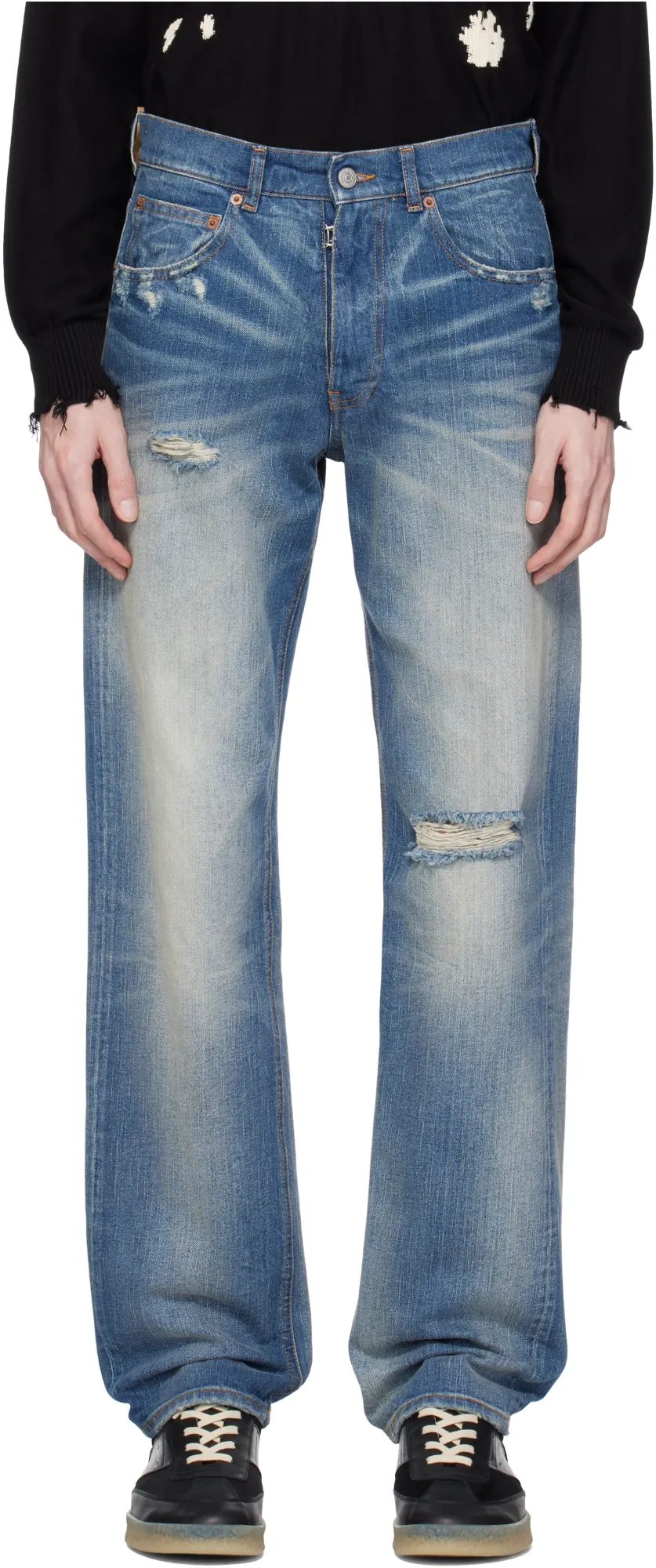 Distressed 5-Pocket Jeans