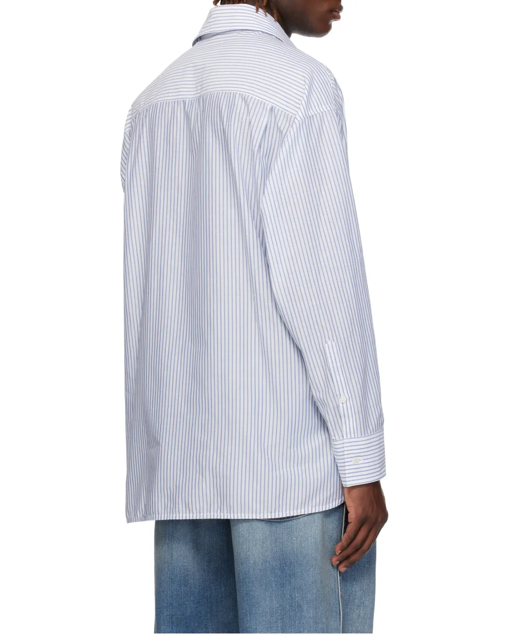 Logo Printed Striped Shirt