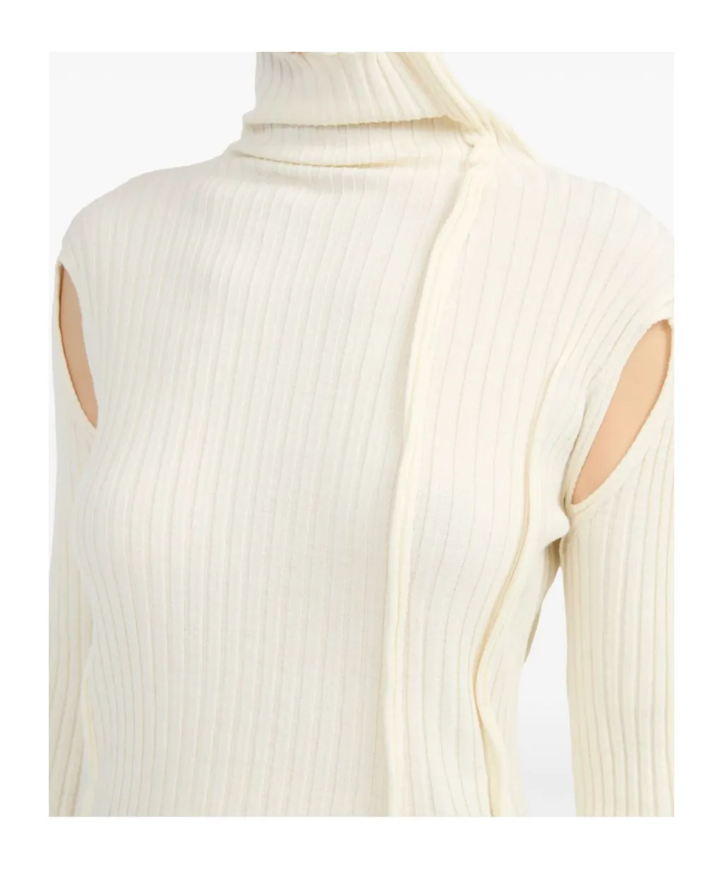 Roll-Neck Cut-Out Jumper