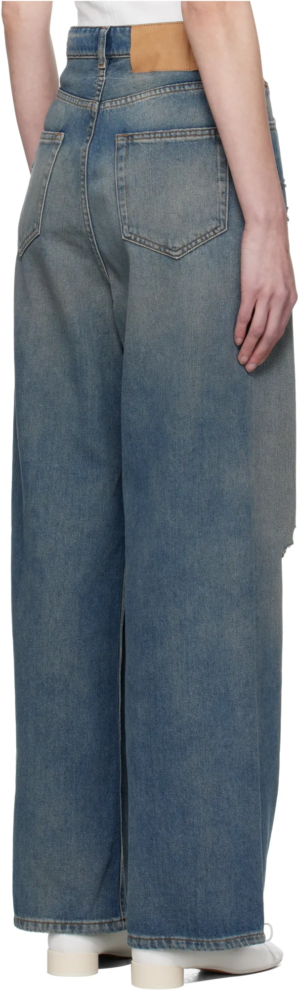 Distressed Wide Leg Jeans