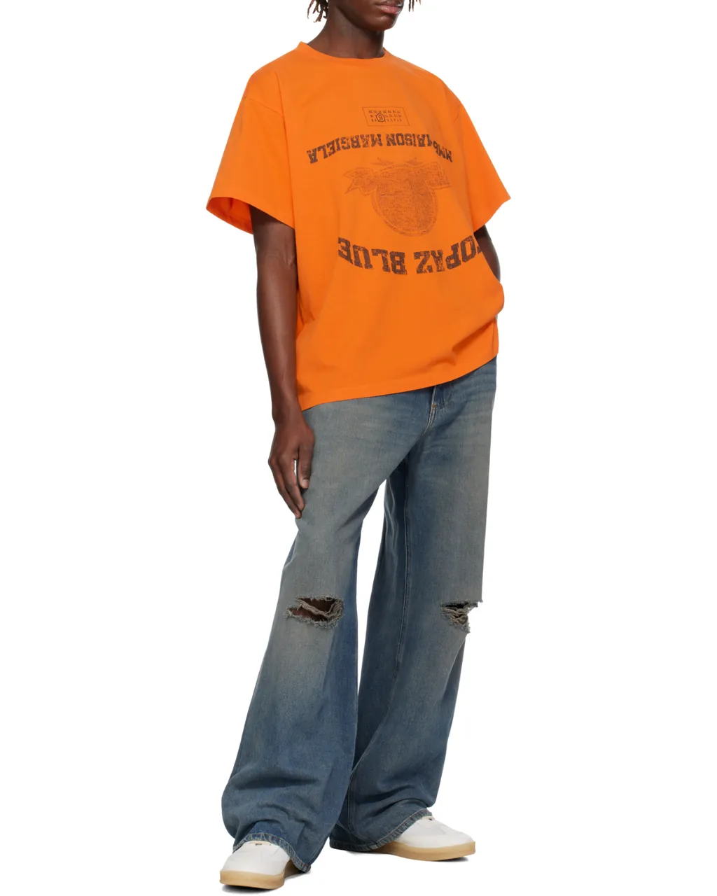 Distressed Wide Leg Jeans