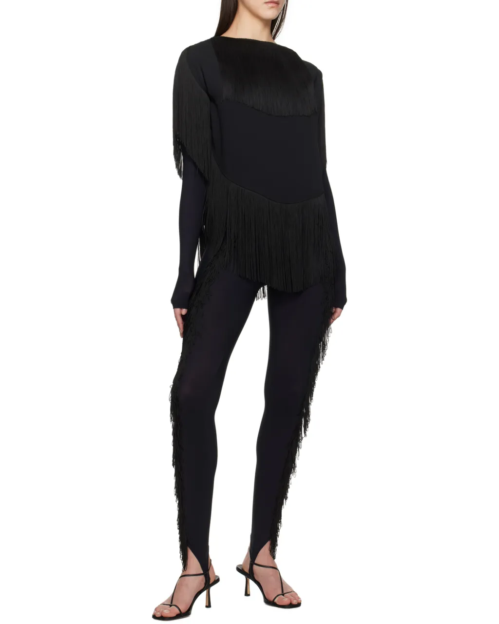 Boat Neck Fringed Top