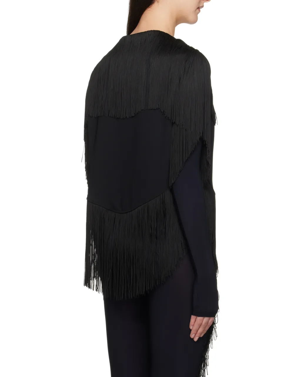 Boat Neck Fringed Top