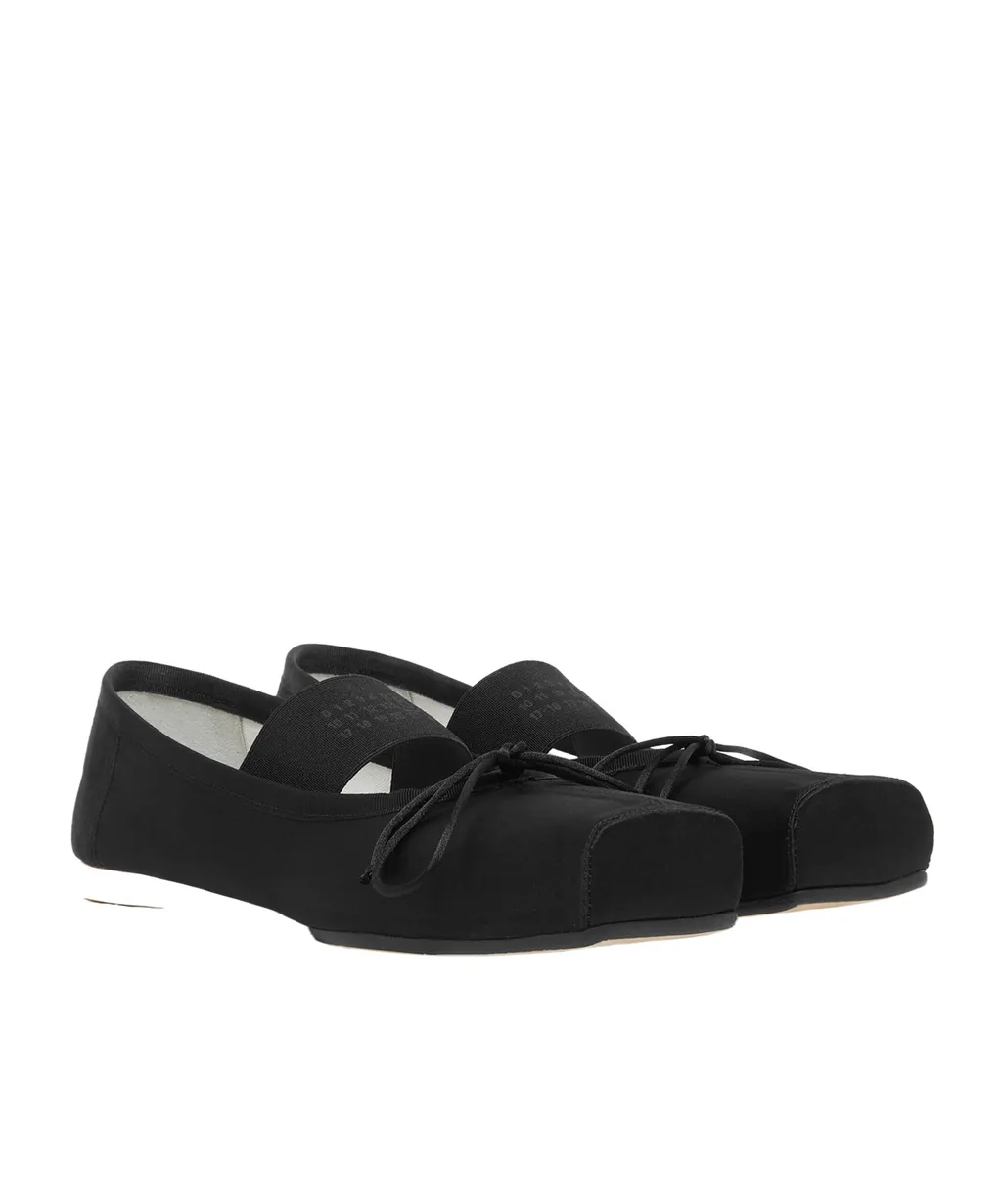 Anatomic Numbers-Motif Square-Toe Ballerina Shoes