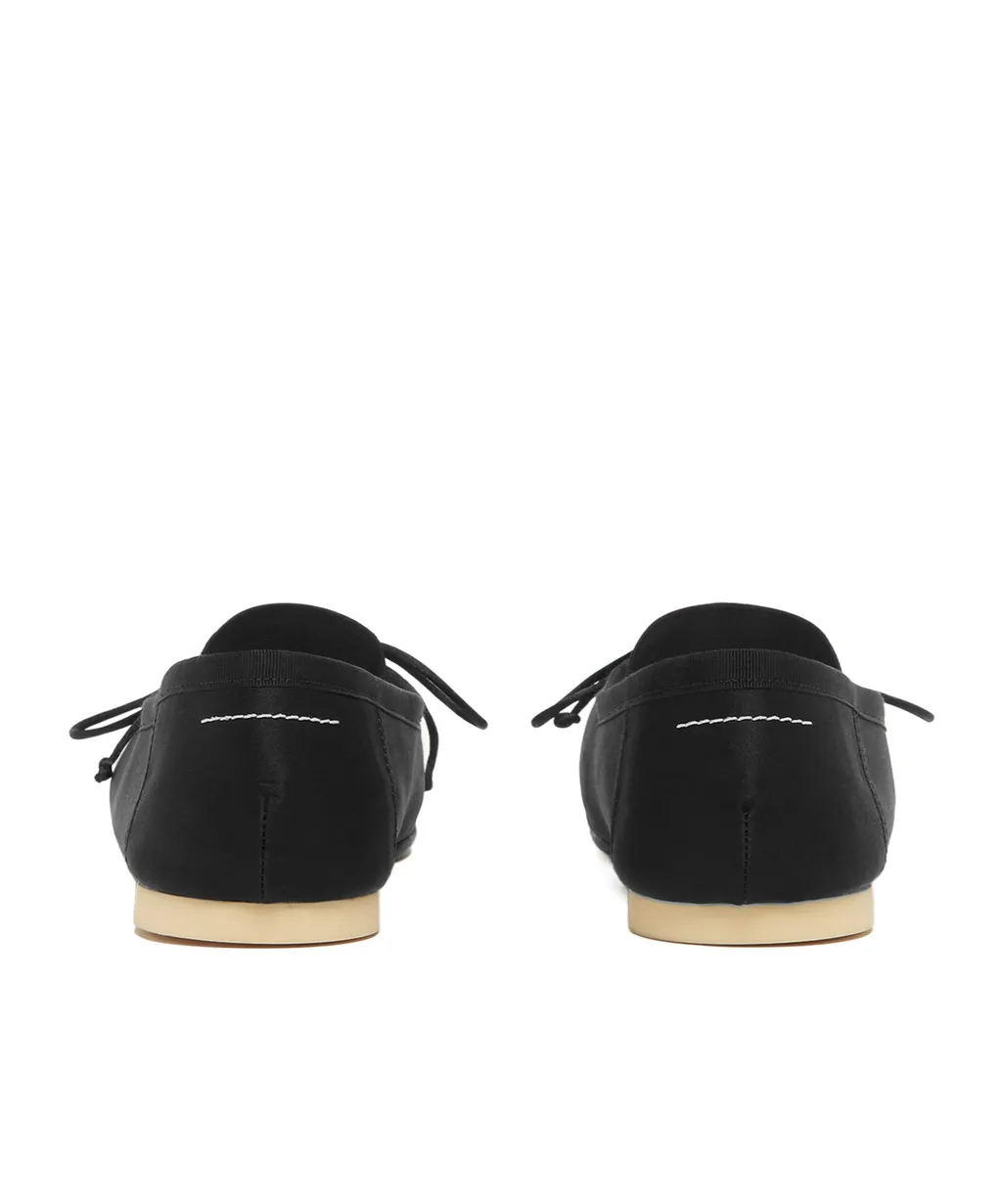 Anatomic Numbers-Motif Square-Toe Ballerina Shoes