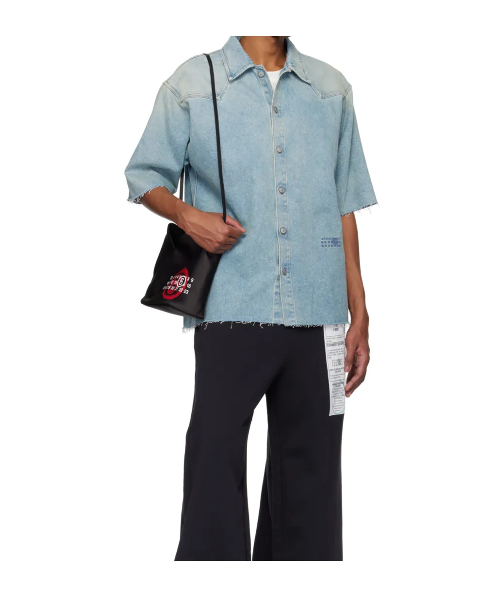 Short-Sleeved Denim Shirt