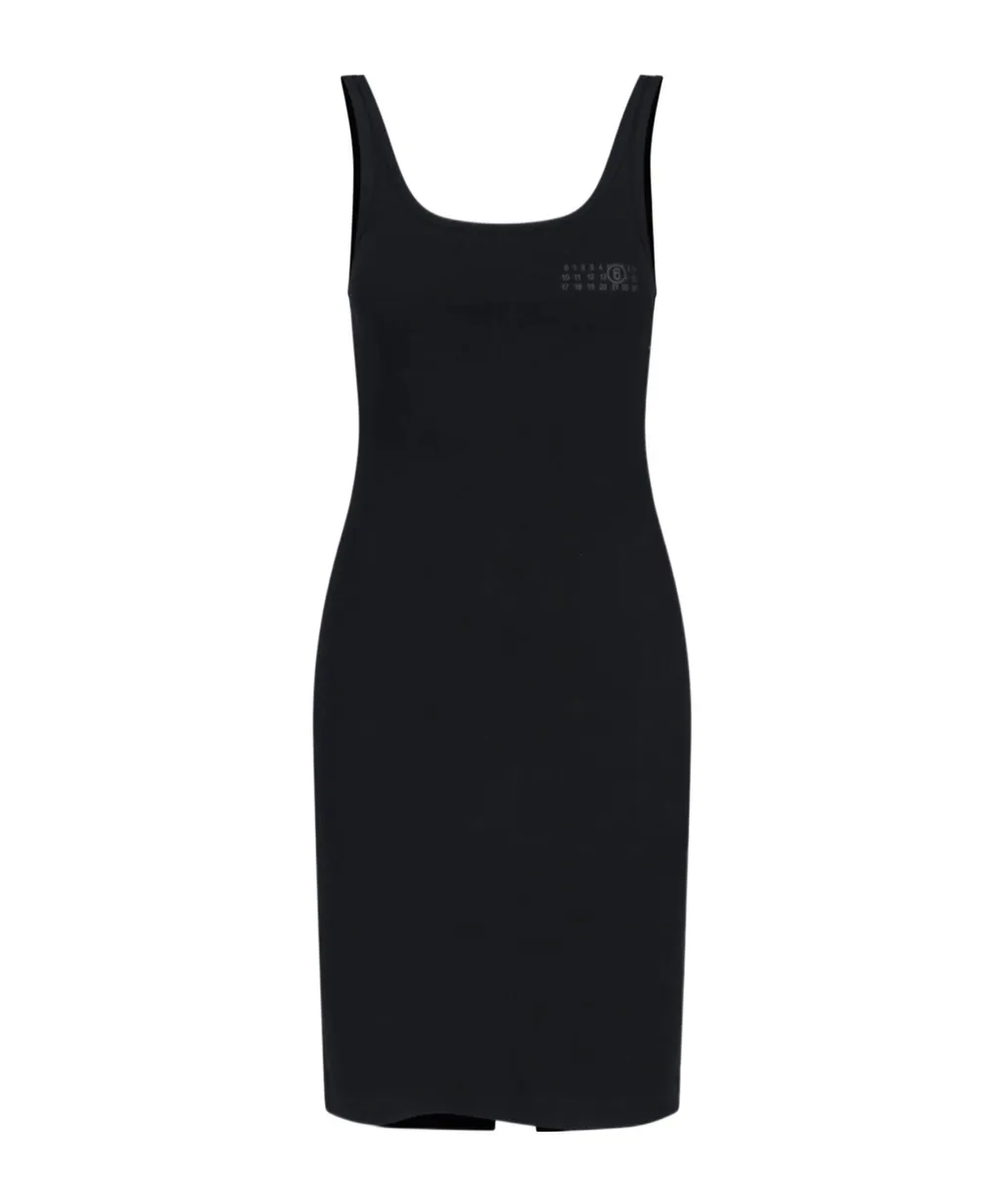 Ribbed Slit Dress