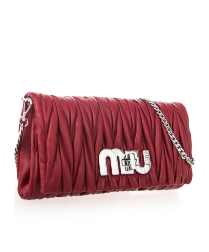 Matelassé Logo Pleated Shoulder Bag