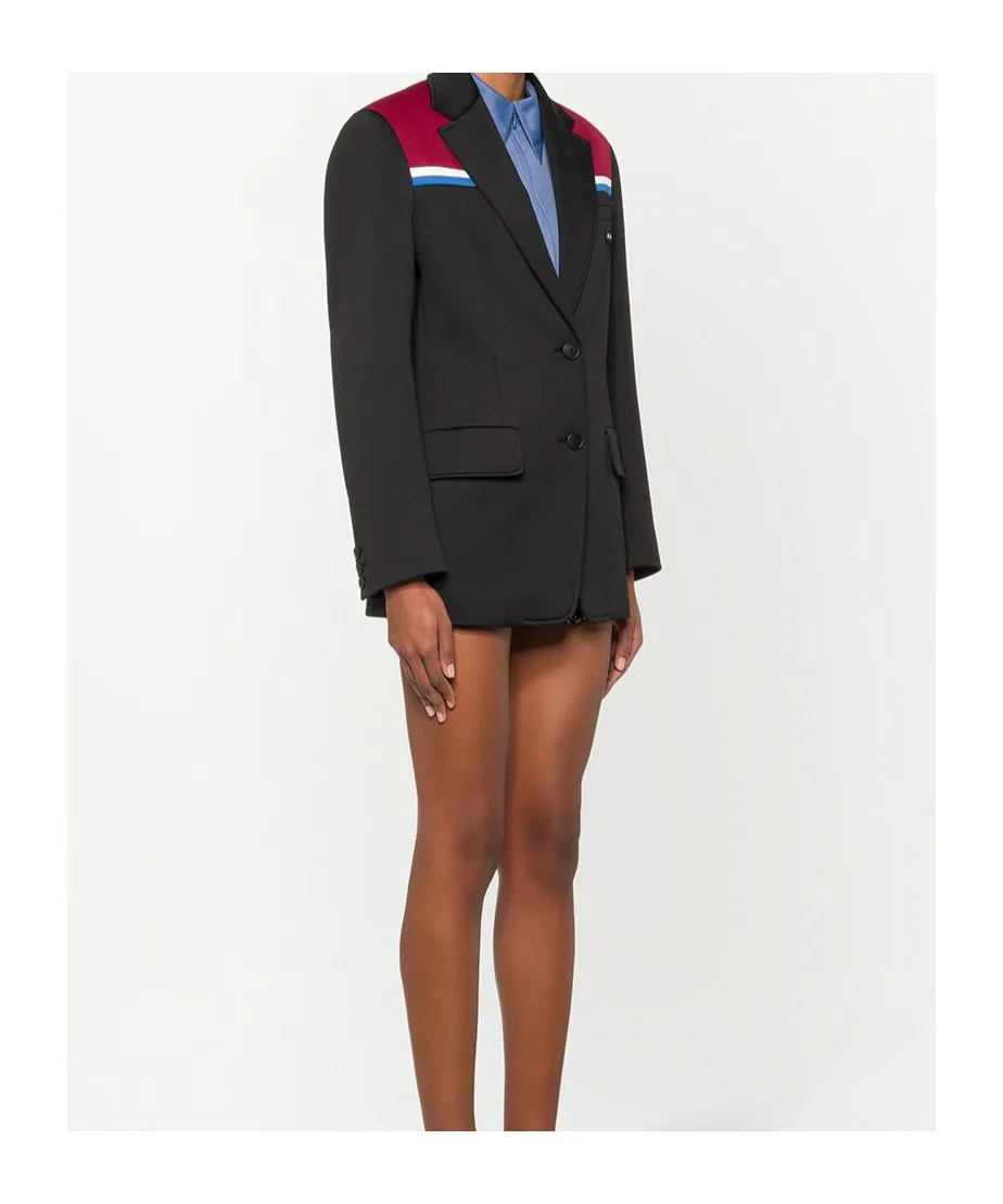 Colour-Block Single-Breasted Blazer
