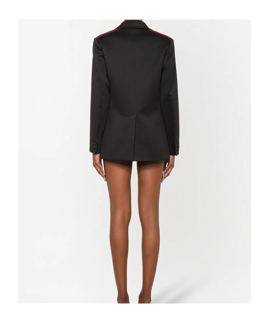 Colour-Block Single-Breasted Blazer