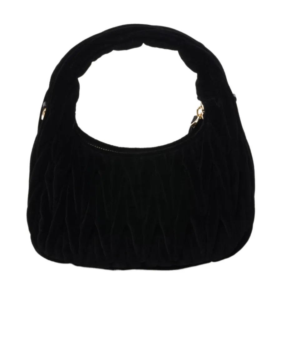 Wander Matelassé Zip-Up Shoulder Bag