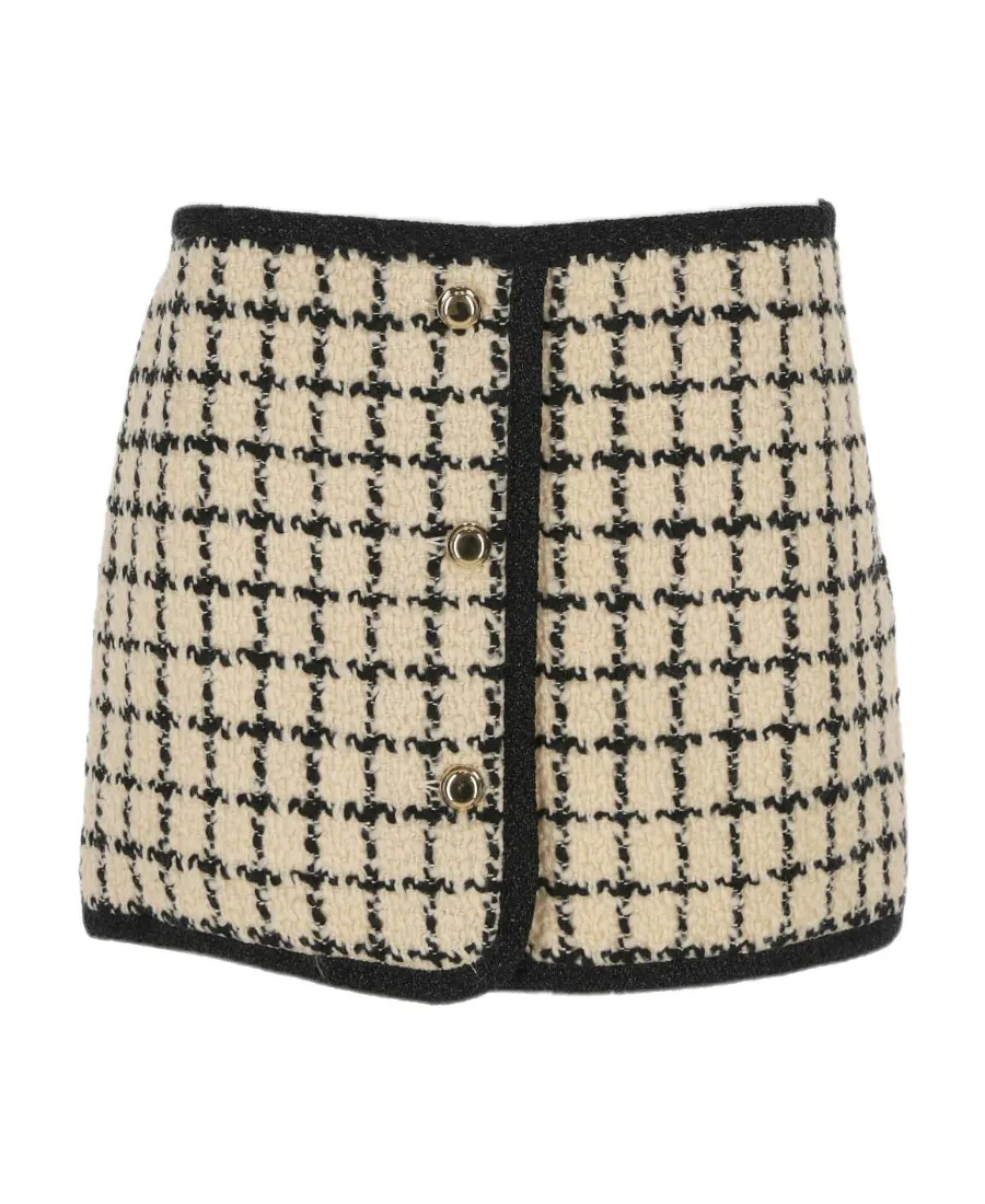 Check Patterned Mini Skirt