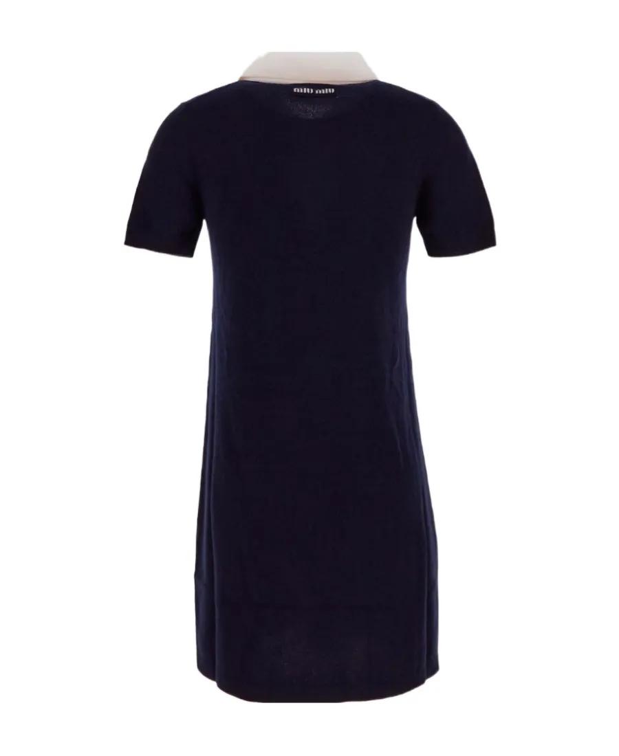 Knitted Short-Sleeved Dress