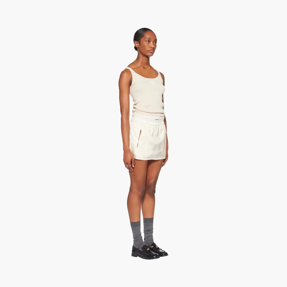 Elastic Waist Mini Skirt