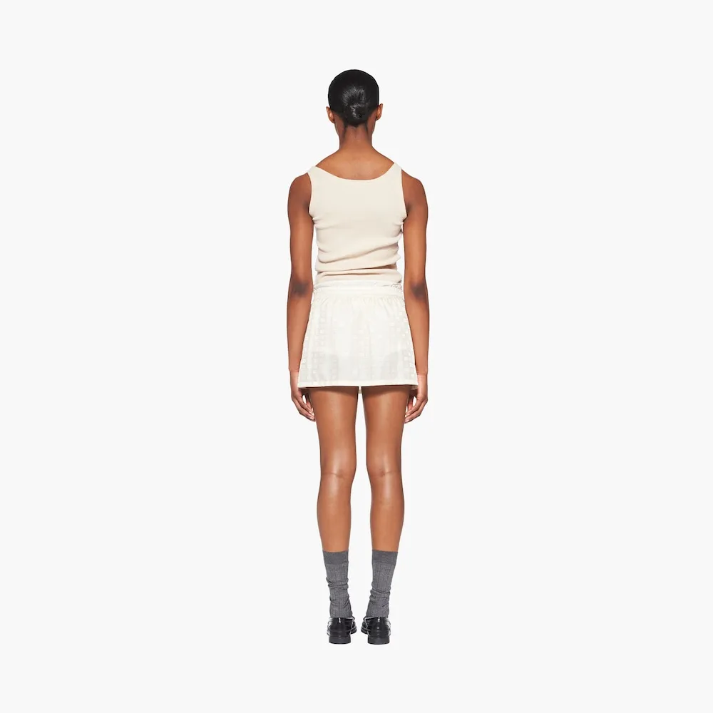 Elastic Waist Mini Skirt