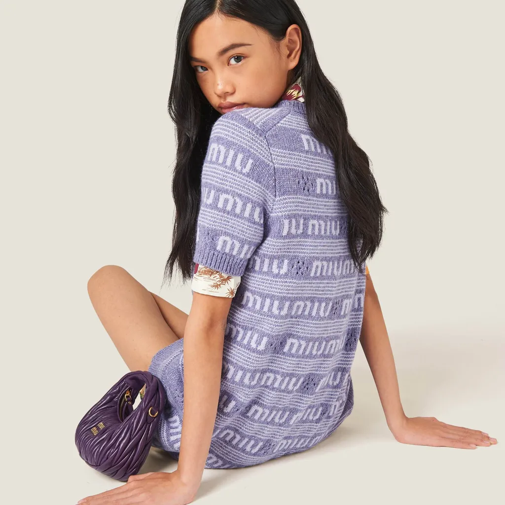 Logo-Intarsia Knitted Mini Dress