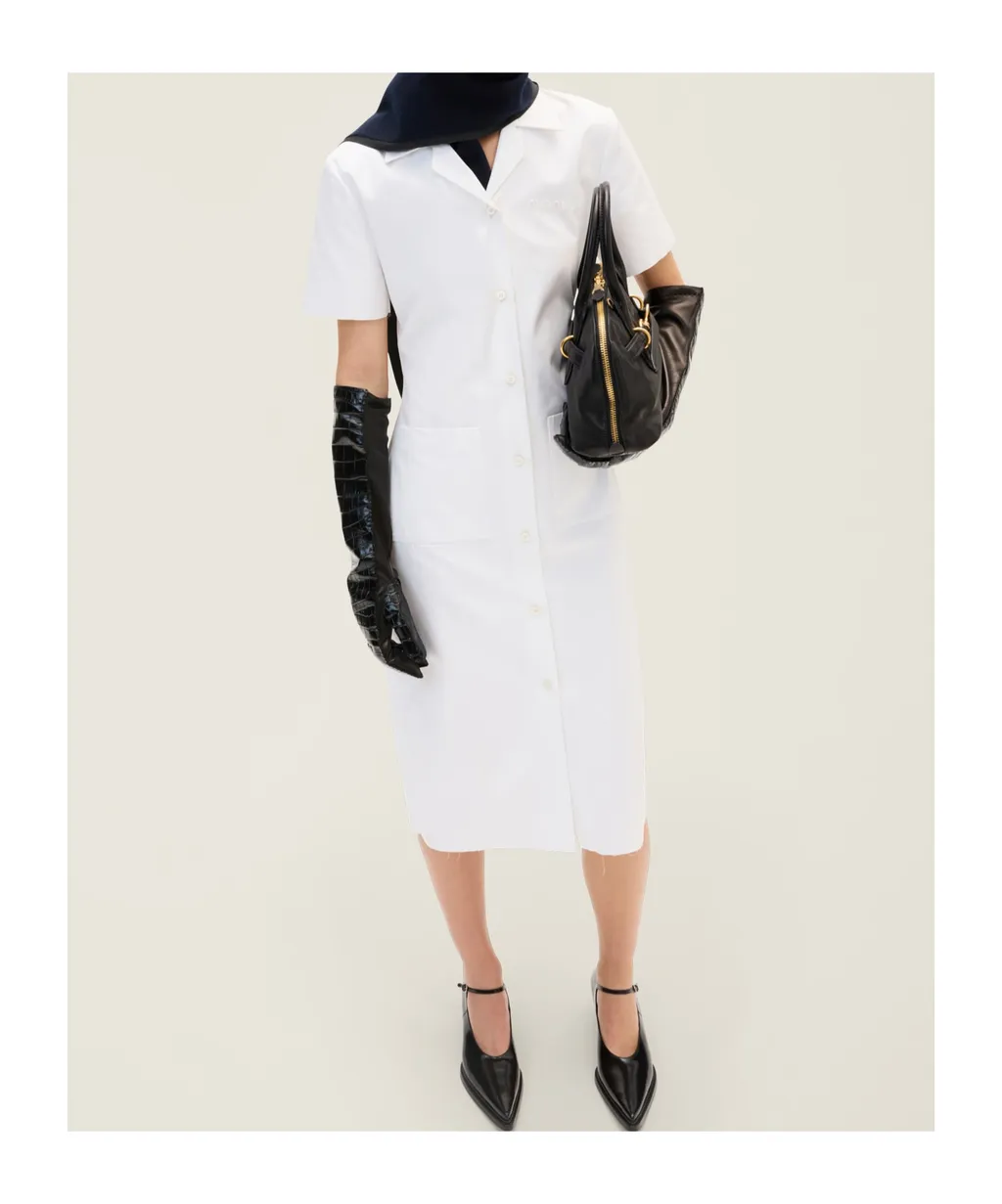 Poplin And Jersey Dress