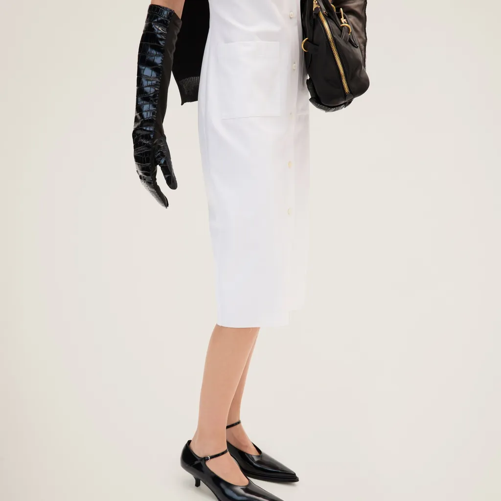 Poplin And Jersey Dress