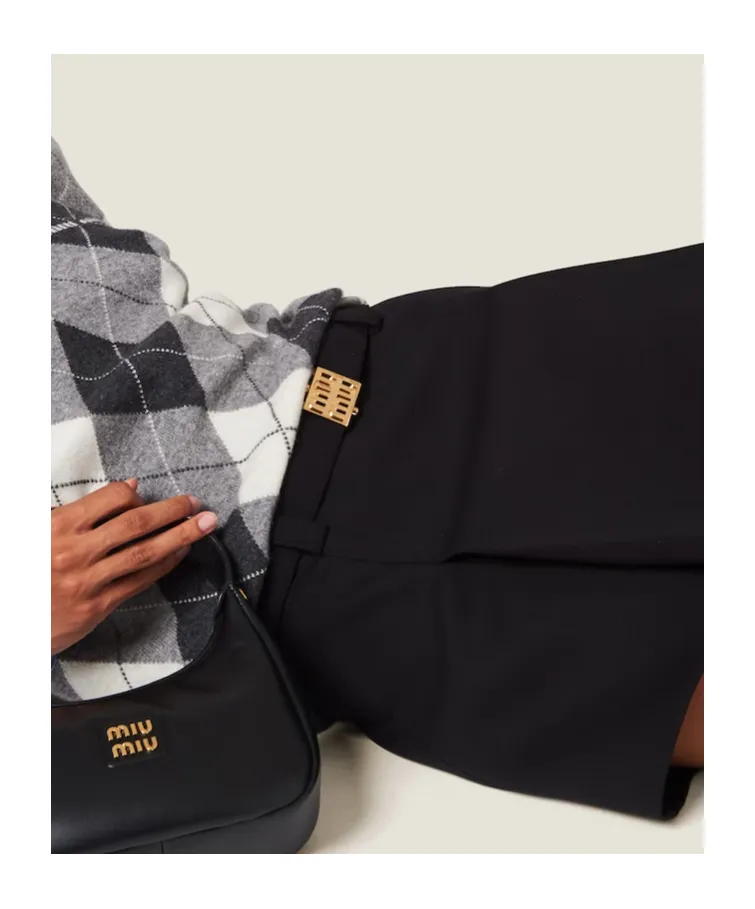 Logo-Plaque Low-Rise Mini Skirt