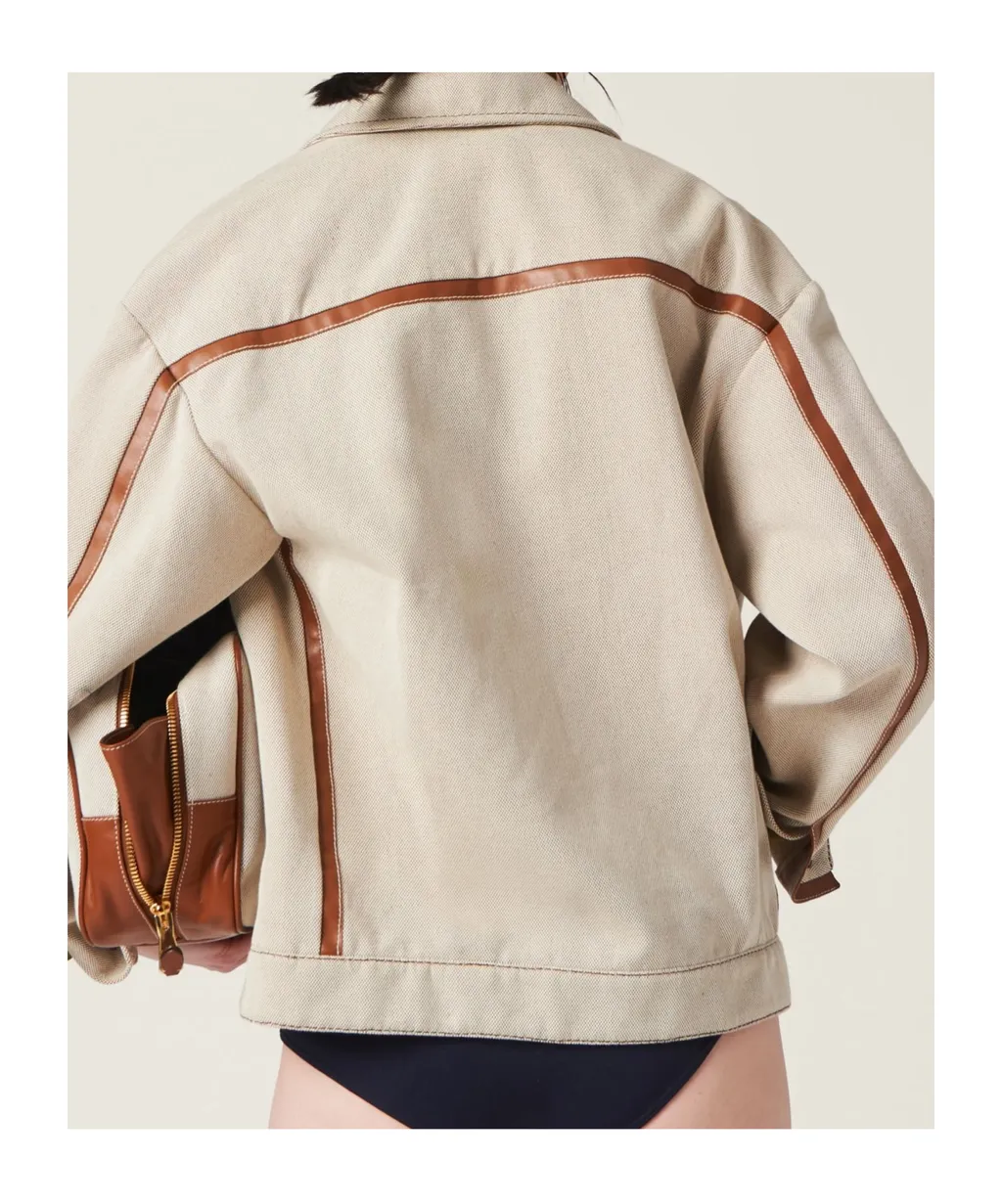 Jacquard Canvas Blouson Jacket