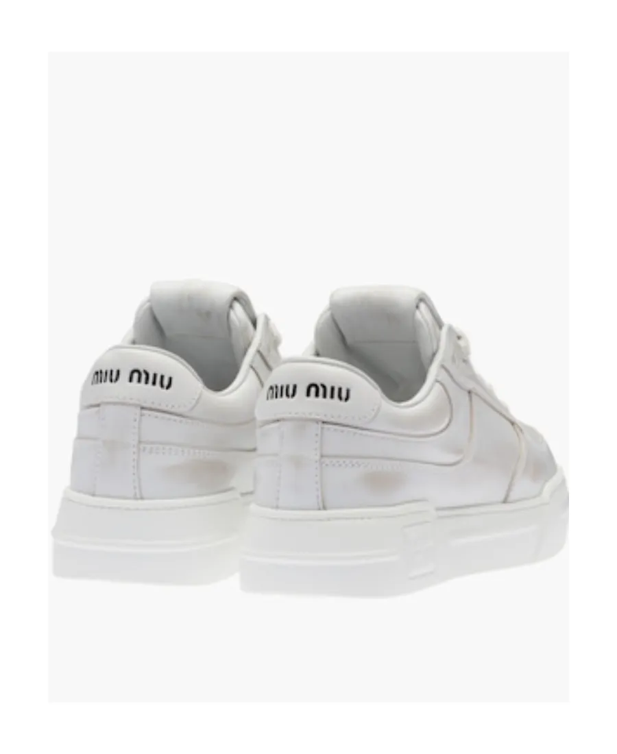 Bleached Leather Sneakers