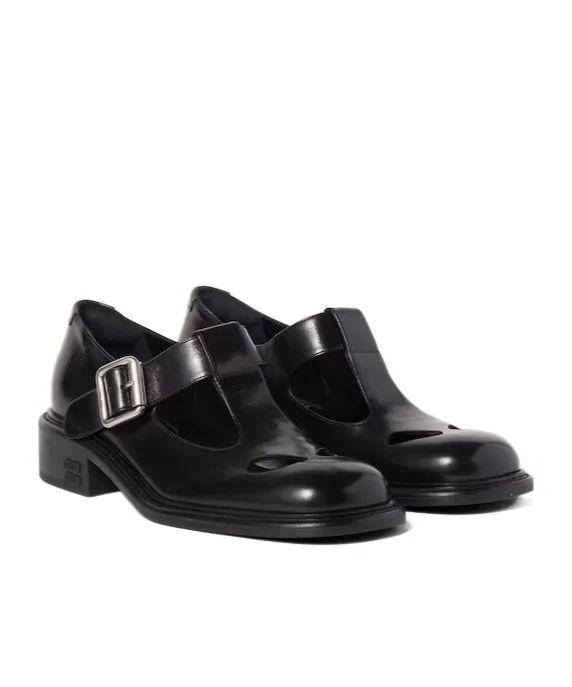 Leather T-Bar Mary Jane Flats