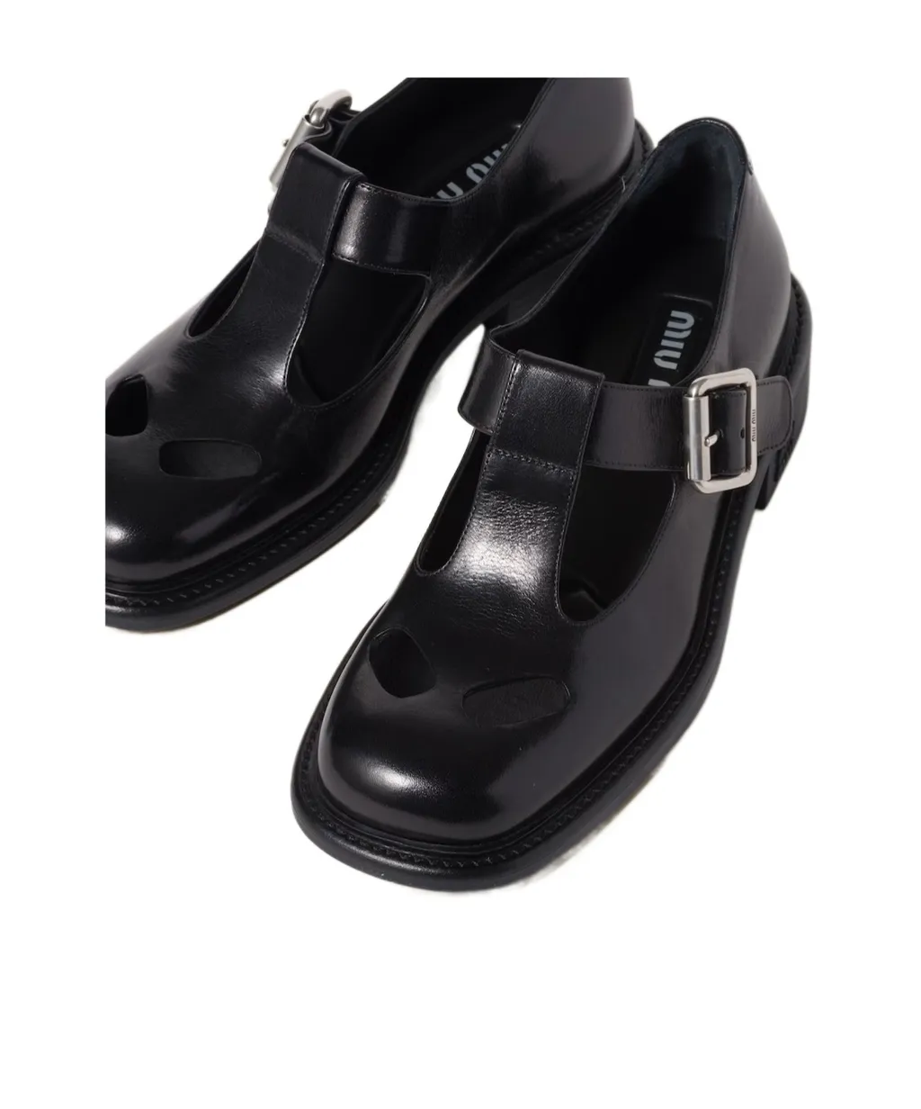 Leather T-Bar Mary Jane Flats
