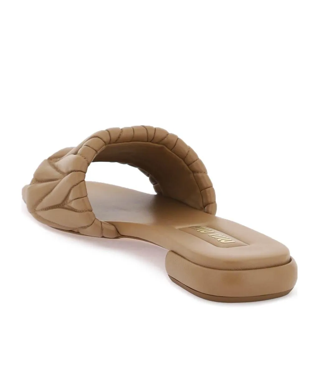 Matelassé Nappa Leather Slides