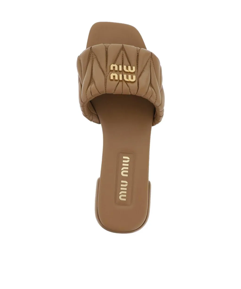 Matelassé Nappa Leather Slides