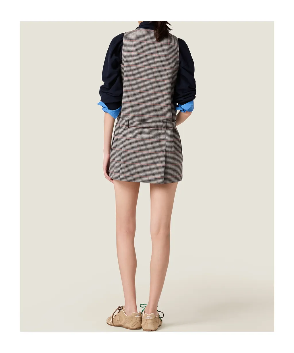 Checked Sleeveless Dress