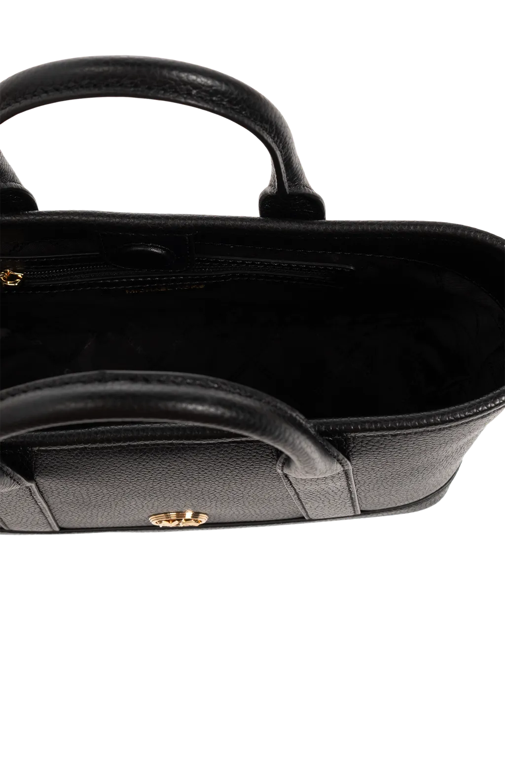 Logo-Plaque Leather Tote Bag