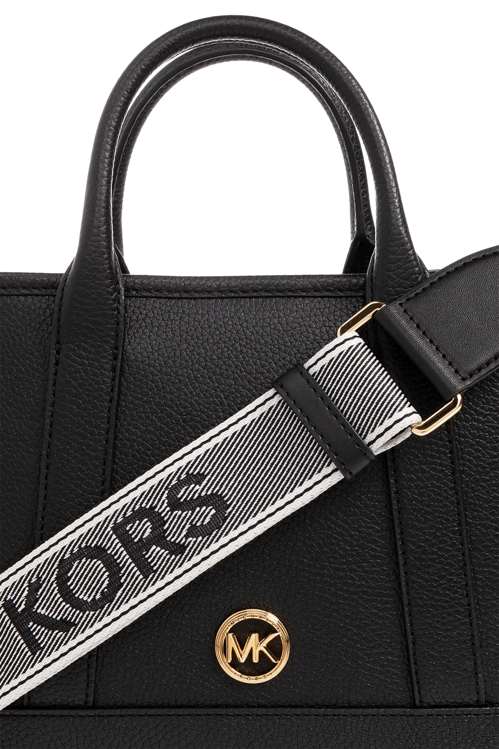 Logo-Plaque Leather Tote Bag