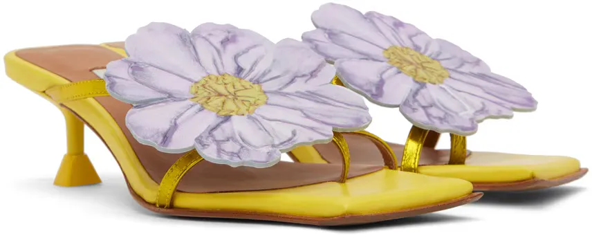 Square-Headed High-Heeled Sandals