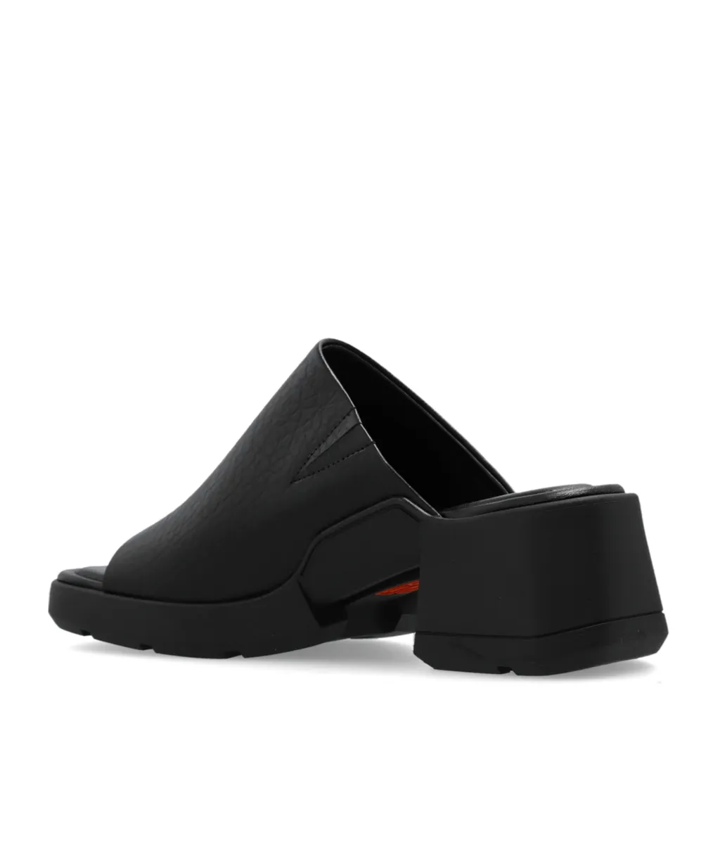 Block-Heel Open-Toe Slides