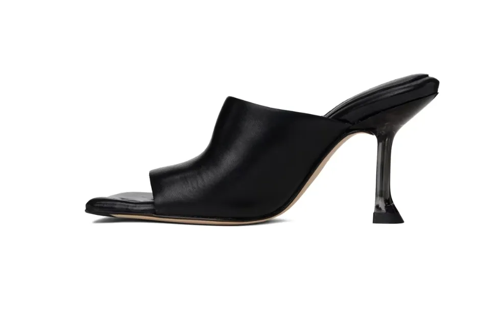 Square-Headed High-Heeled Sandals