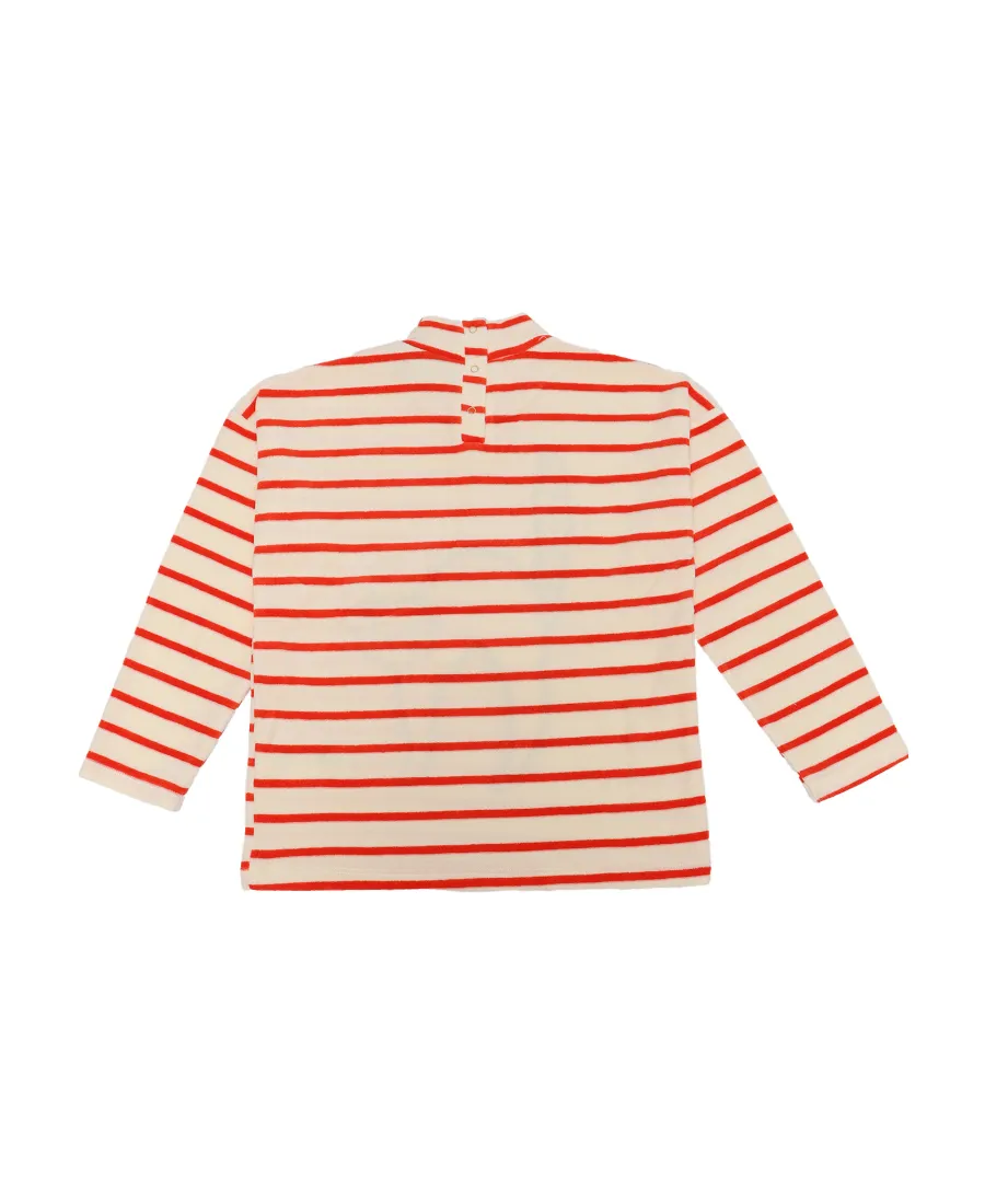 Stripe-Pattern Organic Cotton T-Shirt