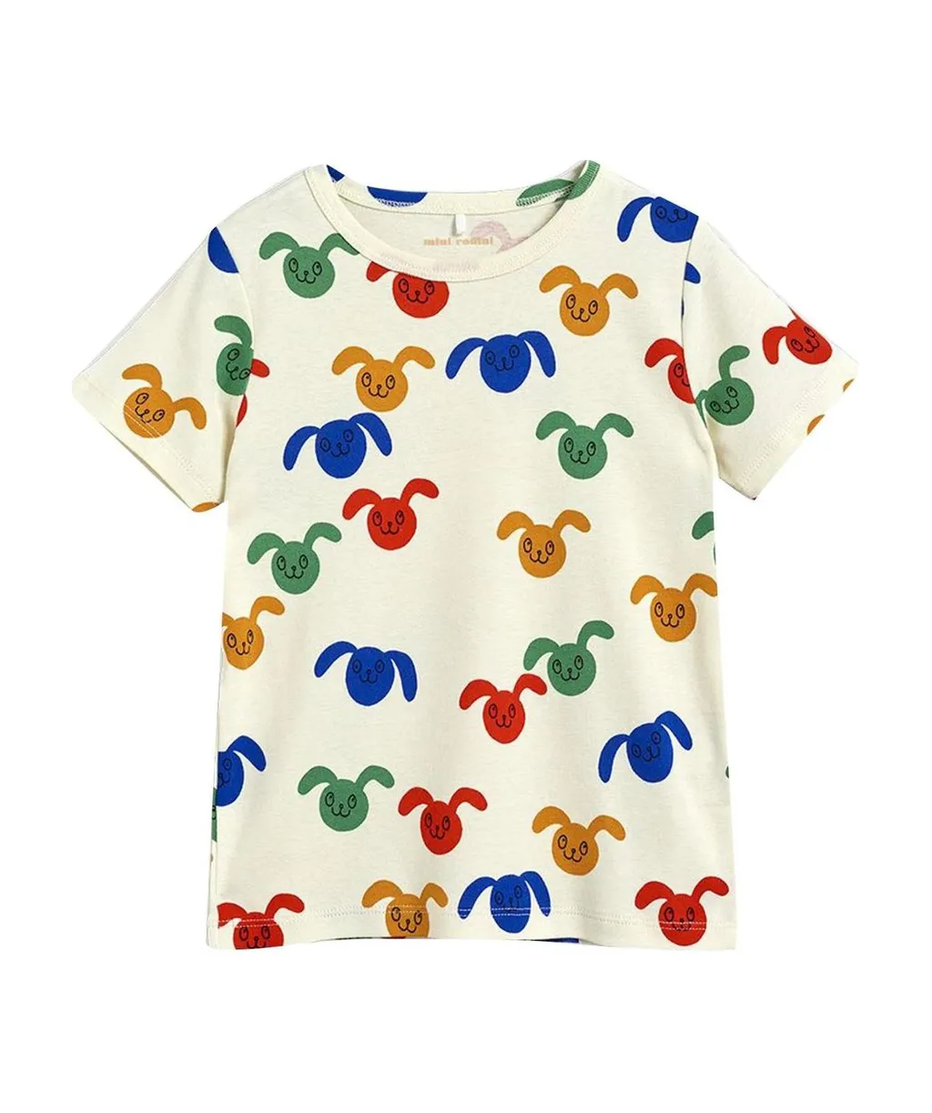 Organic Cotton T-Shirt With Bunny Print
