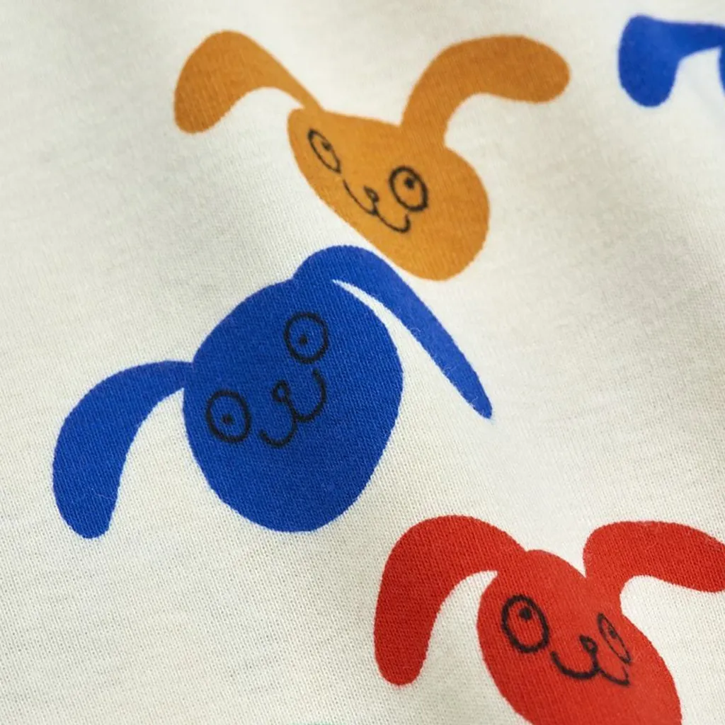 Organic Cotton T-Shirt With Bunny Print