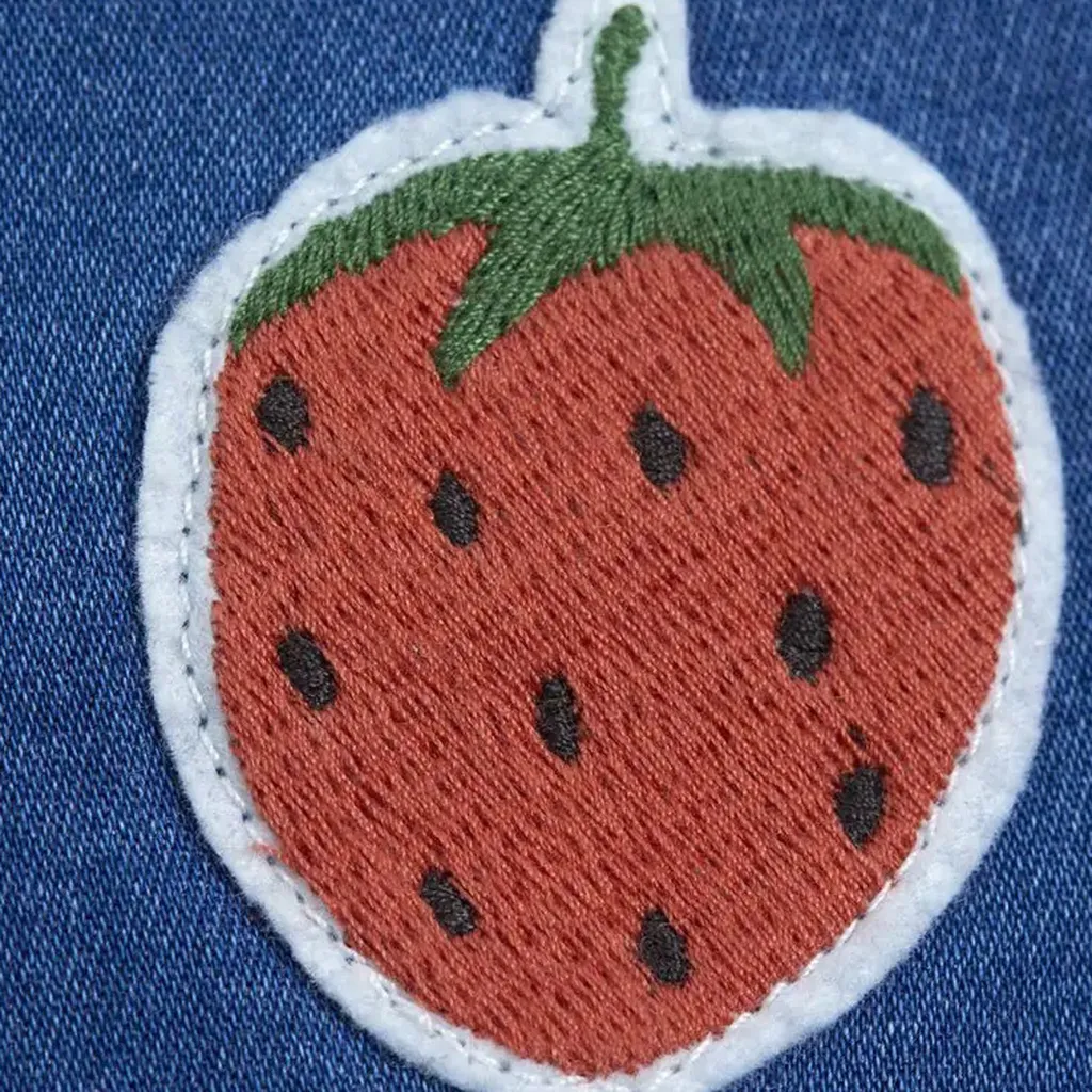 Strawberry Decal Denim Shorts