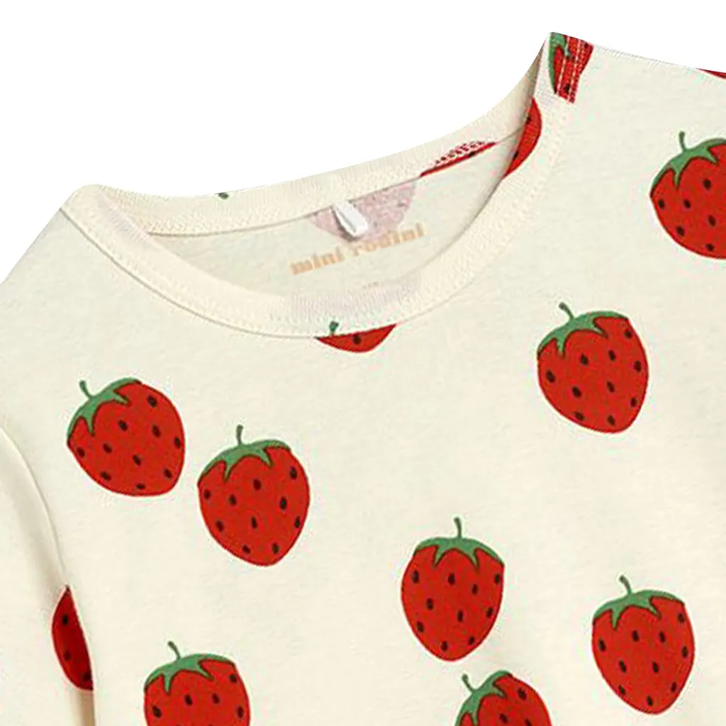 Organic Cotton T-Shirt With Strawberry Print