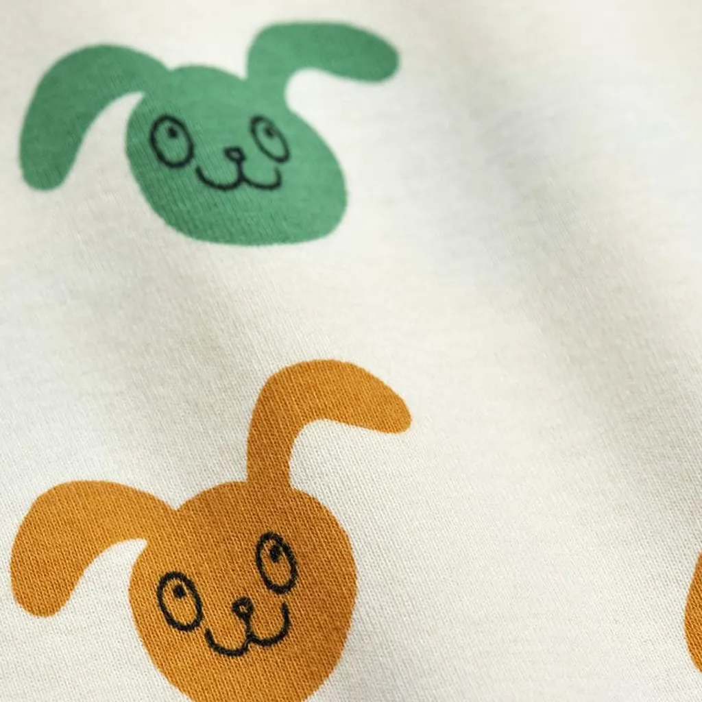 Baby Organic Cotton Printed Bunny Bodysuit