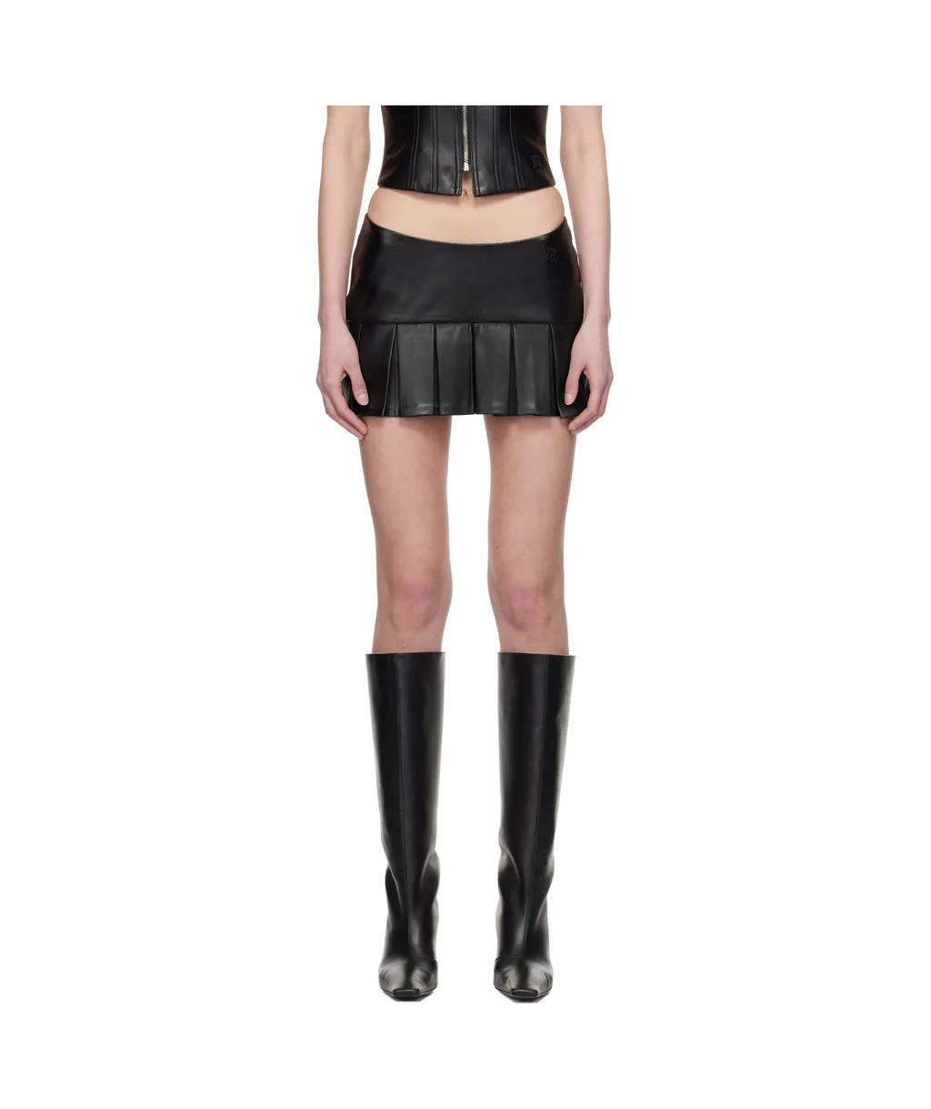 School Faux-Leather Miniskirt