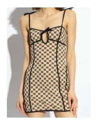 Monogram-Print Mini Dress