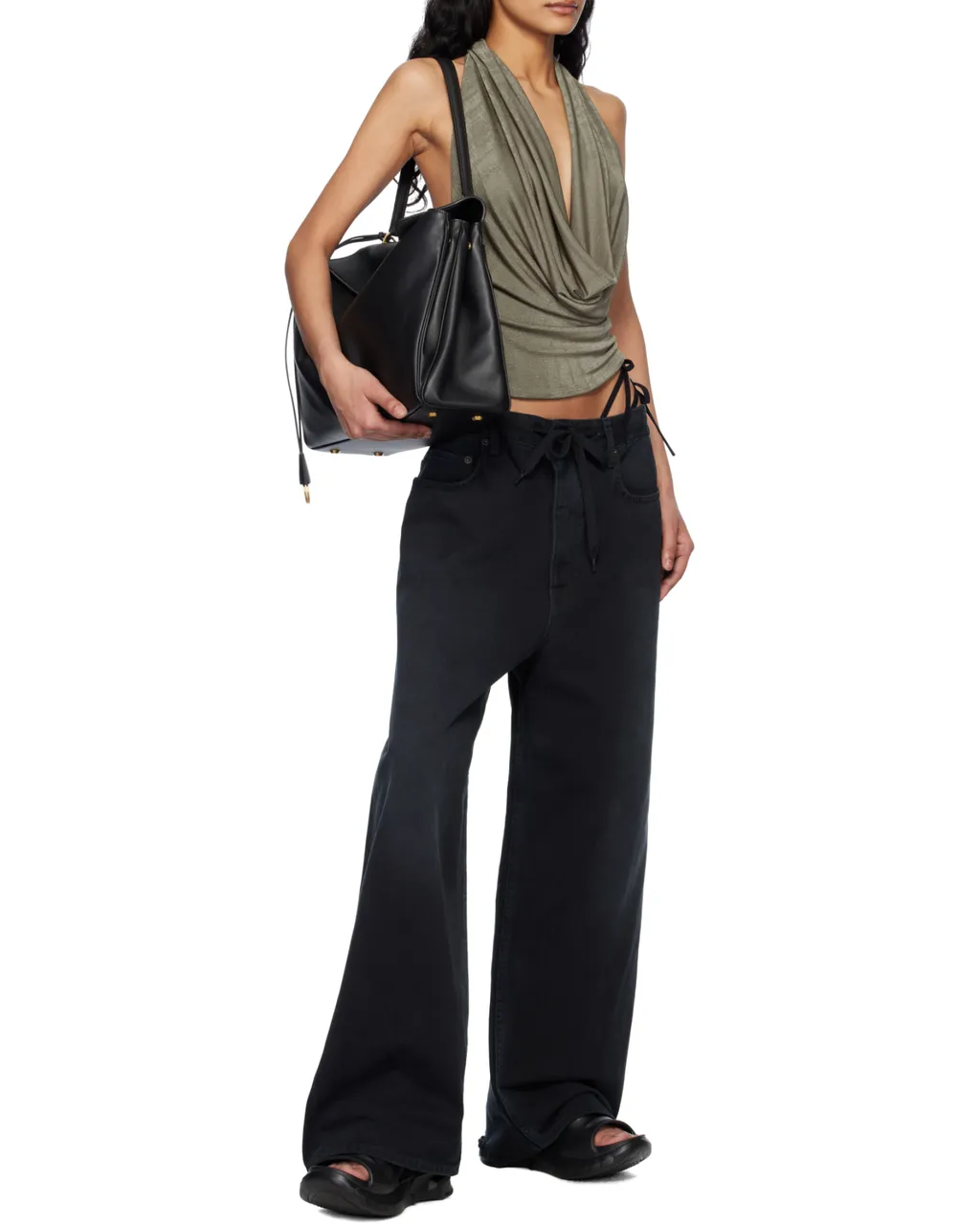 Draped-Detail Blouse