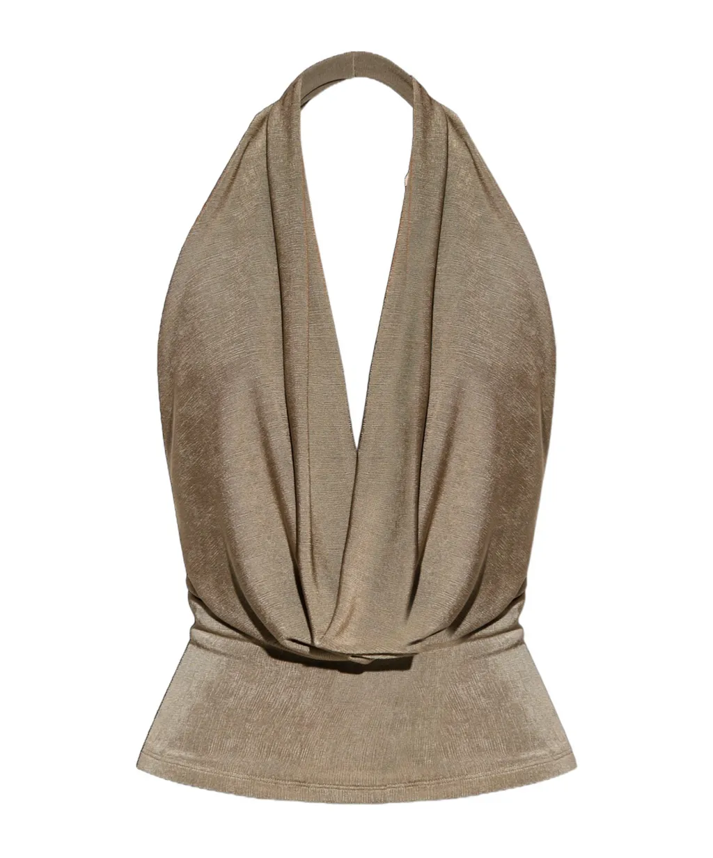 Draped-Detail Blouse
