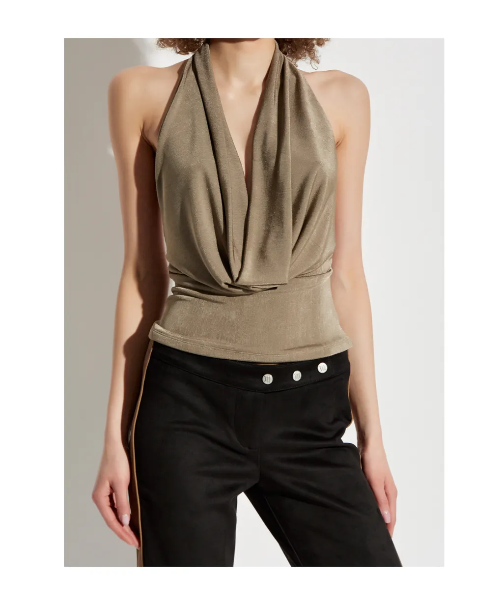Draped-Detail Blouse