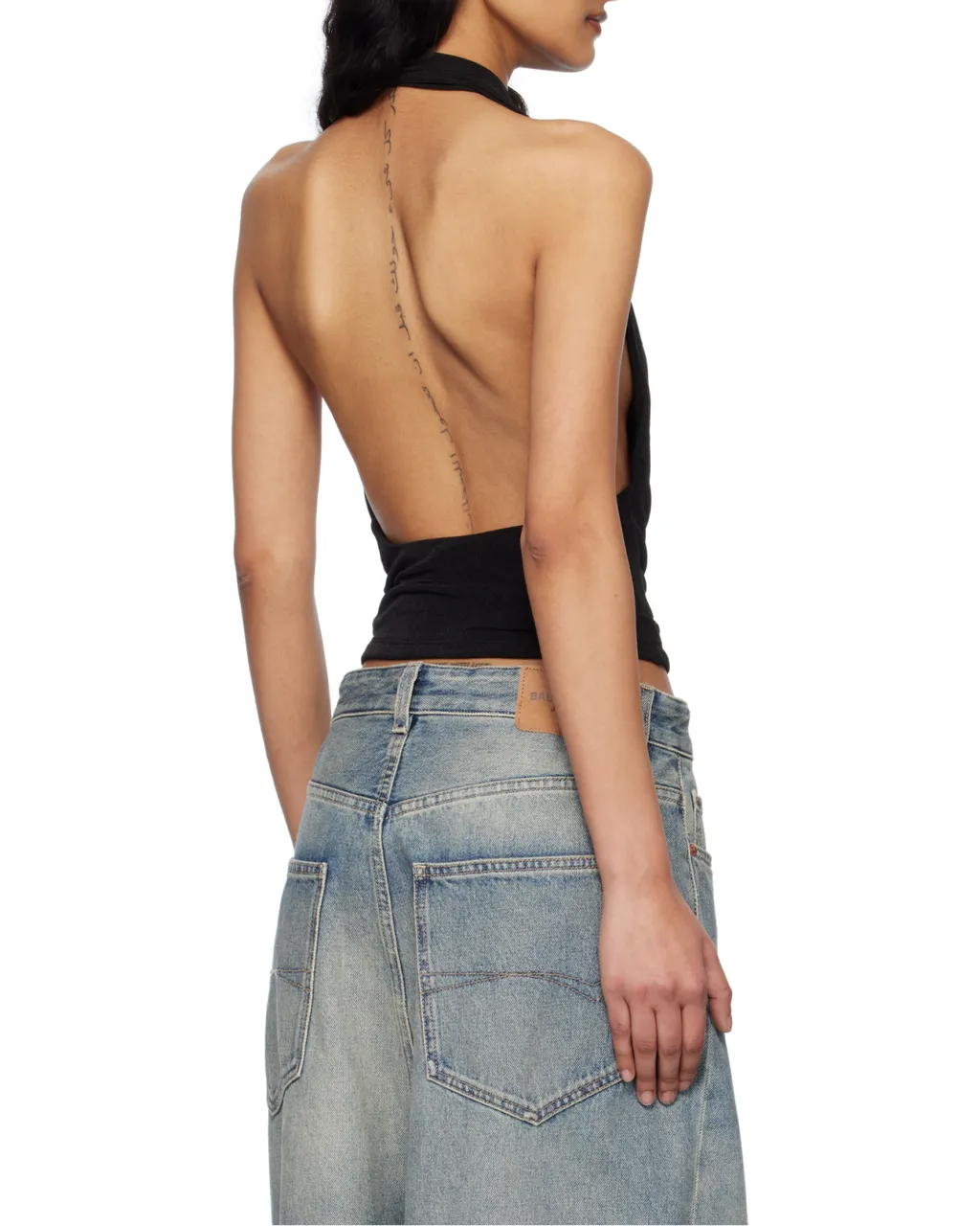 Backless Cowl Neck Top