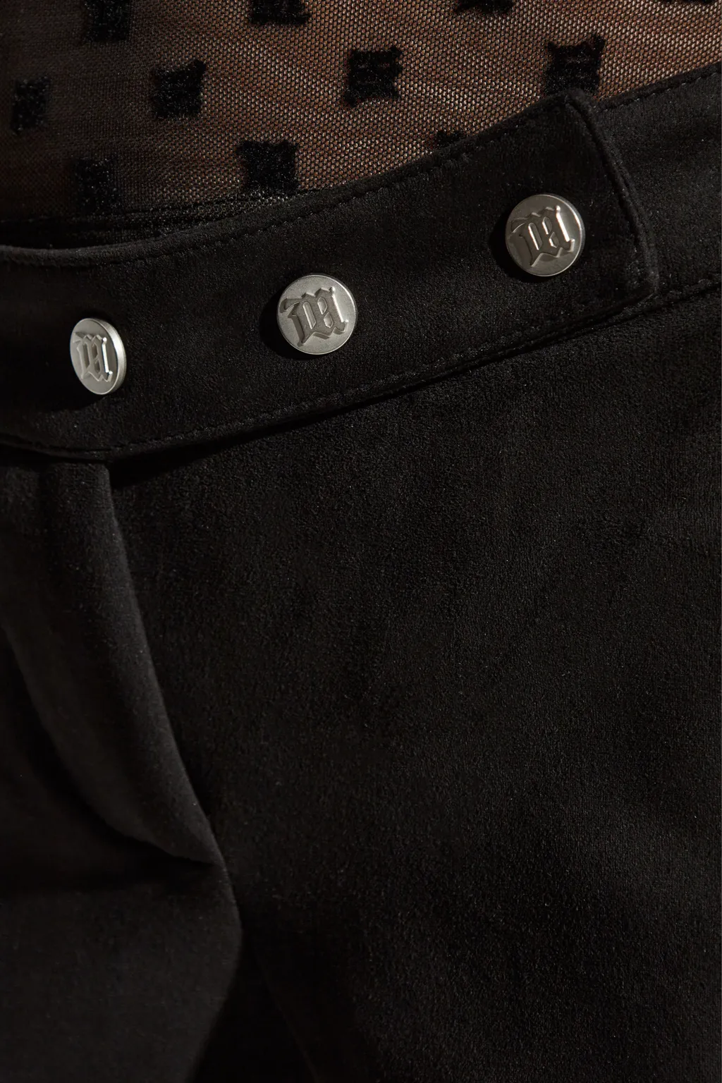 Stripe-Detail Flared Trousers