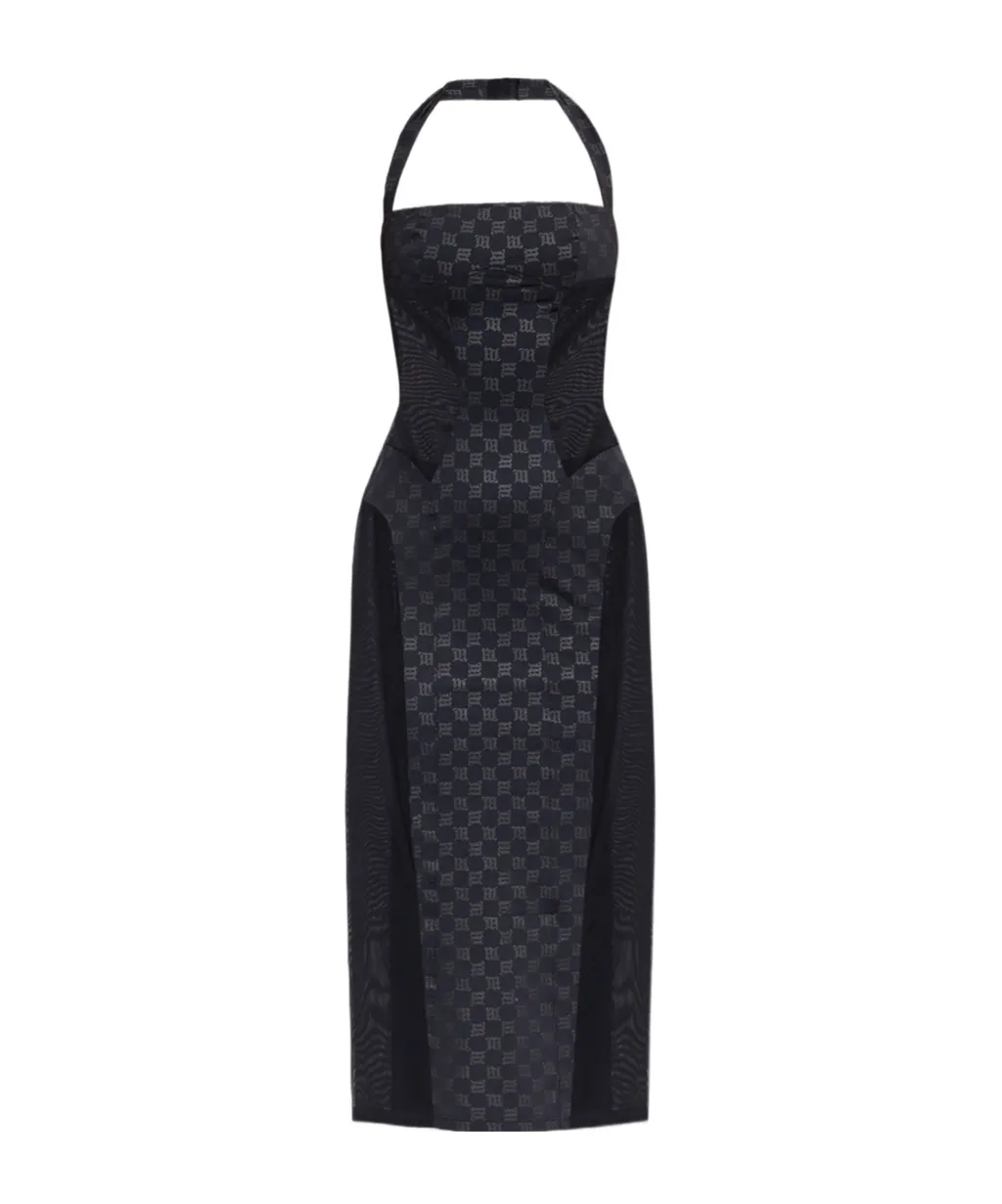 Logo-Print Midi Dress