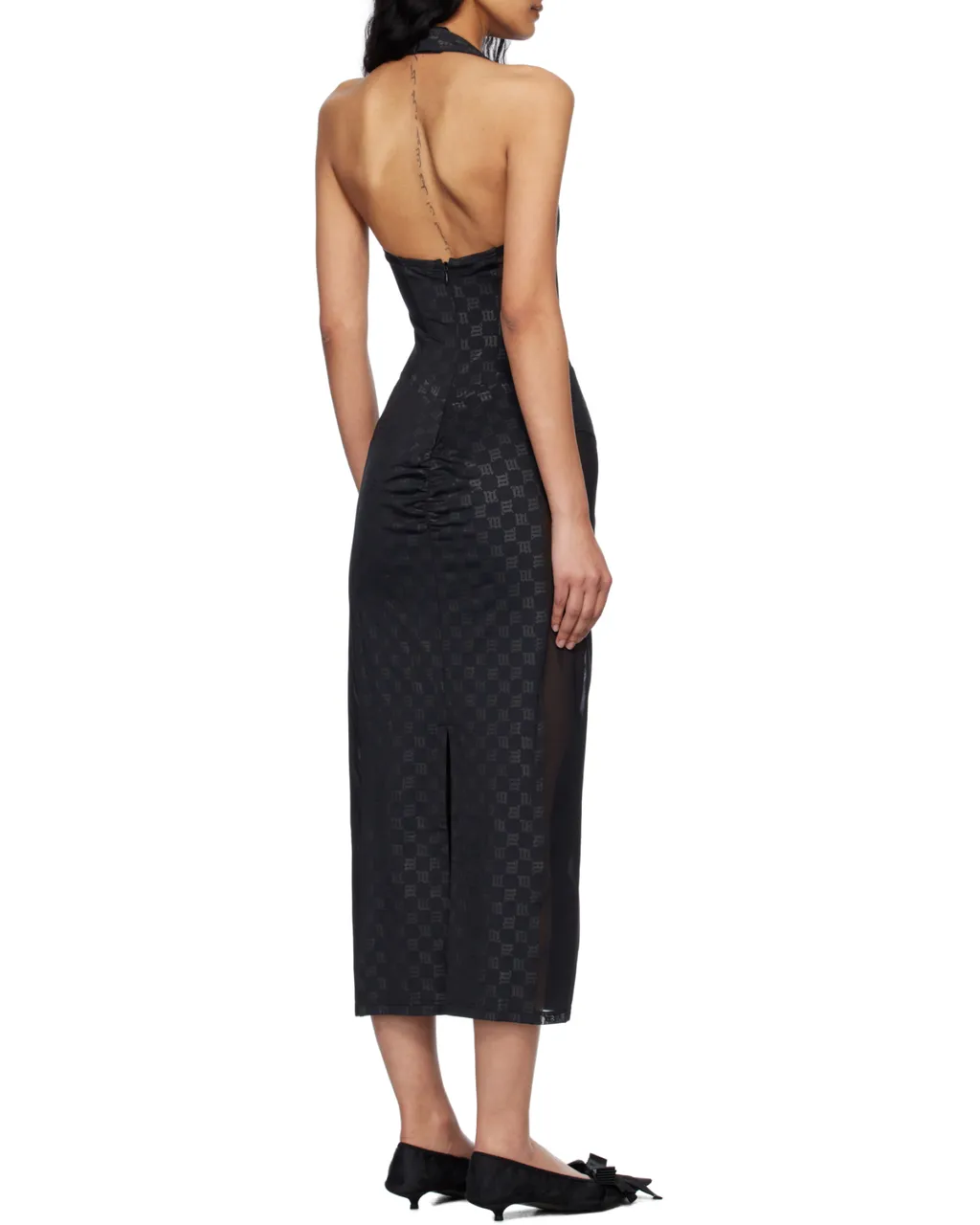 Logo-Print Midi Dress